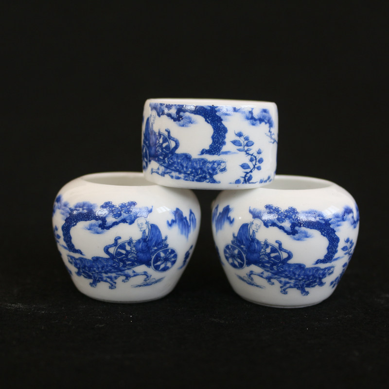 Jingdezhen cao trắng đỏ con trai gập ghềnh mắt chim lon cốc cung cấp các thiết bị lồng chim phụ kiện bát sứ bát thức ăn - Chim & Chăm sóc chim Supplies long chim chao mao