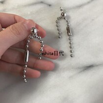 Japanese niche design sense chain pendant extremely simple wind earring earring can be put together