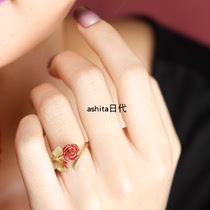 Japan's super-beautiful niche girl feeling flower main picture ring ring can be spell