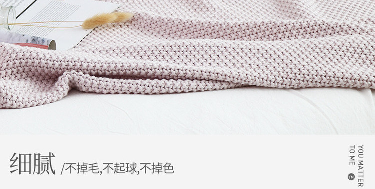 Bông đan chăn Bắc Âu mô hình phòng sofa ngủ chăn mền khăn choàng lấy chân giường chăn điều hòa không khí giản dị chăn mền - Ném / Chăn chăn ga nỉ nhung