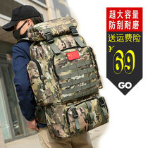 2019 mens camouflak double shoulder bag fashion tide waterproof and abrasion resistant outdoor climbing bag multifunction sports travel backpack