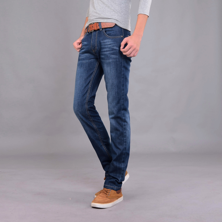 Mùa hè Tencel jeans nam lỏng thẳng kích thước lớn trẻ và vừa- kích thước siêu mỏng kinh doanh bình thường quần của nam giới thoáng khí