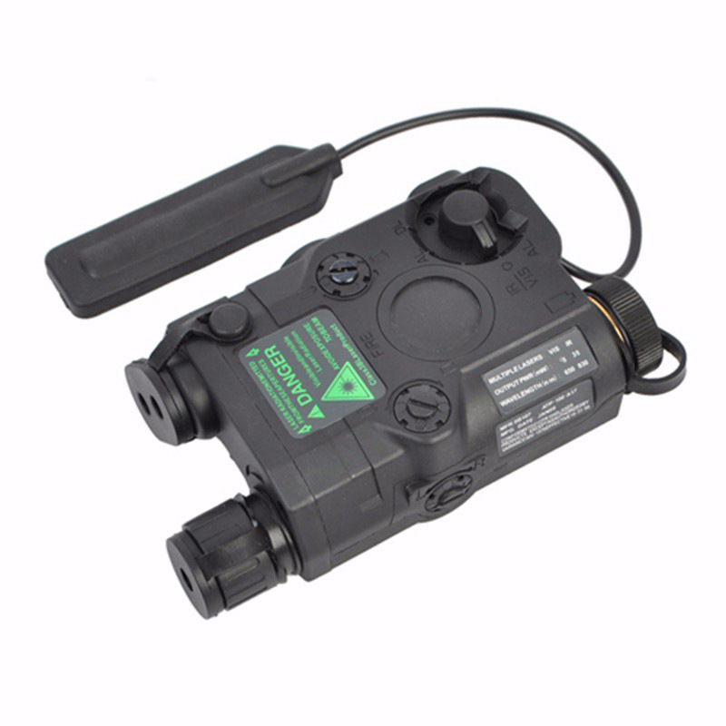 AN-PEQ-15 full-function version LED white light green laser indication with IR lens battery case Distribution rat tail