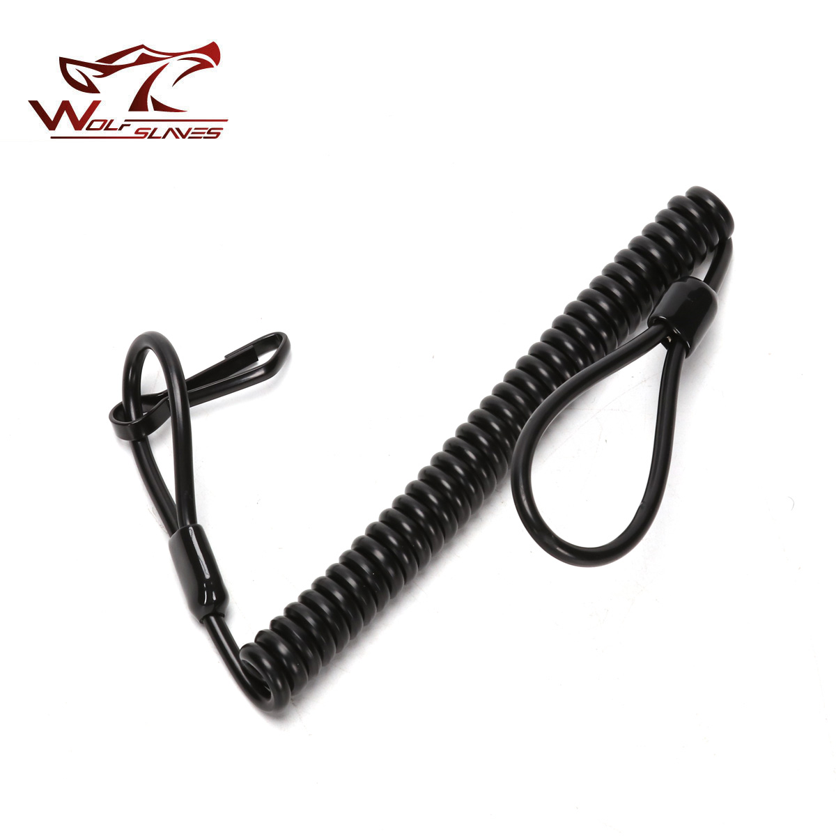 Kevlar Duty Anti-Loss Anti-Robbery Tactical Hand Rope Elastic Rope Spring Aluminum Alloy Press Head Telescopic Rope Safety Rope Safety Rope