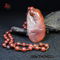 Guilin Chicken Blood Jade Dada Pendant Pendant on Long Guido Princess Material Necklace Necklace safe Transfer Hand engraving