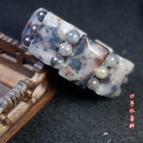 Guilin Chicken Blood Jade Jade Hand Strings Bracelet Neckline Stock Ink Painting Ice Seed Mens Tank Chain Bracelet Natural Jade