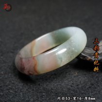Guilin chicken blood jade imperial concubine material unique jade bracelet three-color bracelet natural jade from Lang mine mouth inner diameter 53