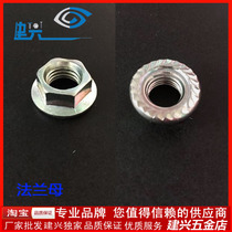 High quality high quality galvanized hexagon flange nut flower tooth nut lock nut M6M8M10M12M14M16