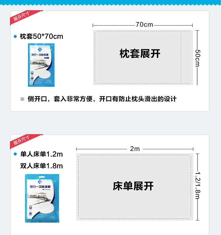 Khách sạn tấm dùng một lần du lịch chăn che chăn cung cấp khách sạn trên sức khỏe bẩn duy nhất đôi du lịch đặt gối - Rửa sạch / Chăm sóc vật tư túi đựng mỹ phẩm đi du lịch