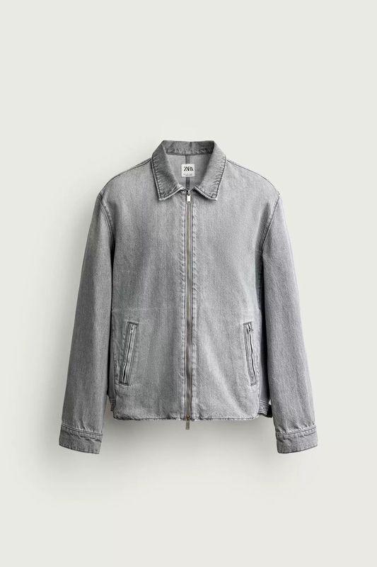 September Zara Domestic Genuine Product Purchasing Agent 3991/352 Men's Cotton Windbreaker Zipper Washed Denim Jacket 3991352 September Zara Domestic Genuine Product Purchasing Agent 3991/352 Men's Cotton Windbreaker Zipper Washed Denim Jacket 3991352