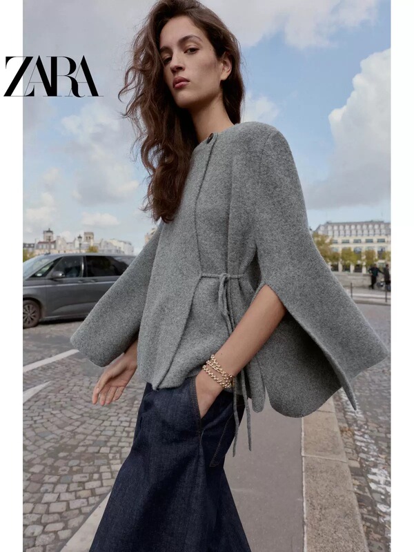 June L Special Zara Domestic Authentic Purchase 2756/146 2756146 Women's Knitted Slit Coat Jacket