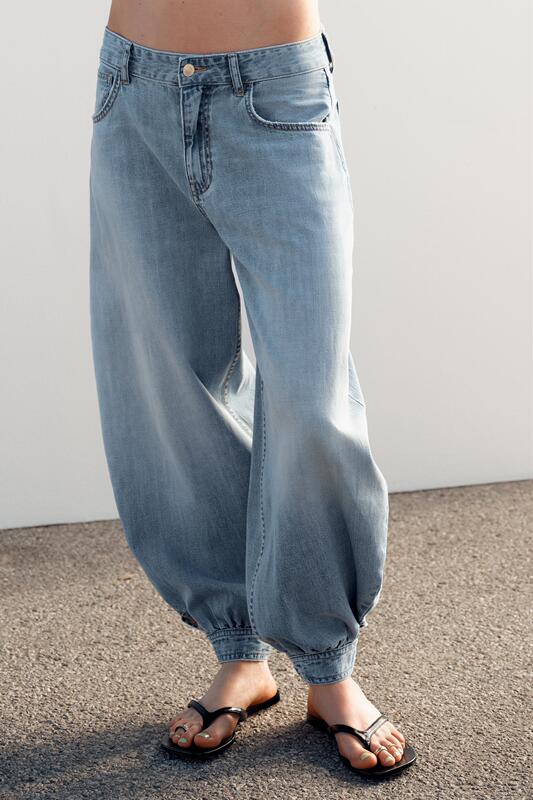 July 34 Zara Domestic Genuine Product Purchasing Agent 6929/052 Women's Balloon-Style Jeans 6929052