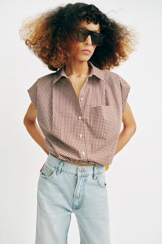 July Zara6001/686 7005/735 Small Plaid Pleated Shirt 6002/925 6001/558 July Zara6001/686 7005/735 Small Plaid Pleated Shirt 6002/925 6001/558