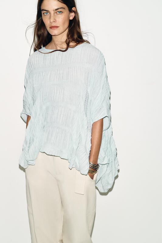 L Brown Pine L White July Zara Domestic Authentic Purchase 5067/283 Women's Multi-Color Asymmetric Layered Top 5067283