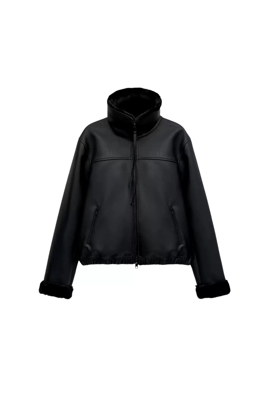 October Zara Domestic Genuine Product Purchasing Agent 4341/709 Women's Long-Sleeved Lapel Double-Sided Jacket 4341709
