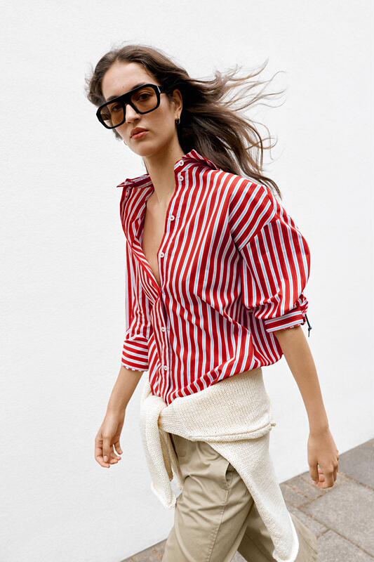 August Zara Domestic Genuine Product Purchasing Agent 3564158 Women's Clothing Striped Shirt 3564/158 August Zara Domestic Genuine Product Purchasing Agent 3564158 Women's Clothing Striped Shirt 3564/158