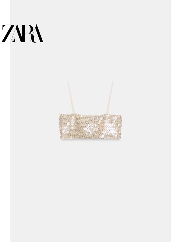 July Zara Domestic Genuine Product Purchasing Agent 3210007 Women's Beaded Short Top 3210/007 July Zara Domestic Genuine Product Purchasing Agent 3210007 Women's Beaded Short Top 3210/007