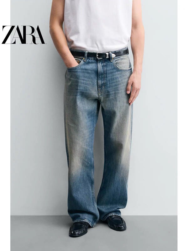 40/445 July Zara Domestic Genuine Product Purchasing Agent 8062/477 Men's Multi-Color Wide-Leg Jeans 0840/477 40/445 July Zara Domestic Genuine Product Purchasing Agent 8062/477 Men's Multi-Color Wide-Leg Jeans 0840/477
