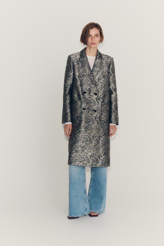 August Zara Domestic Genuine Product Purchasing Agent 7203883 Women's Jacquard Coat Jacket 7203/883