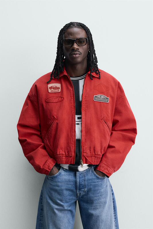 April Zara Domestic Genuine Product Purchasing Agent 6987/423 Men's Patchwork Washed Jacket 6987423 061