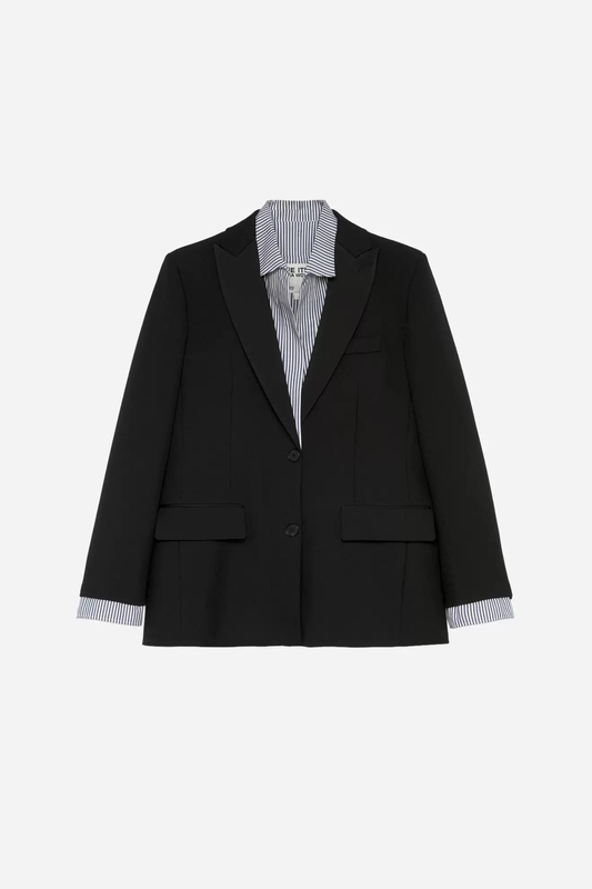 October Zara Domestic Genuine Product Purchasing Agent 0554/132 Women's Lapel Wool Blend Blazer 0554132