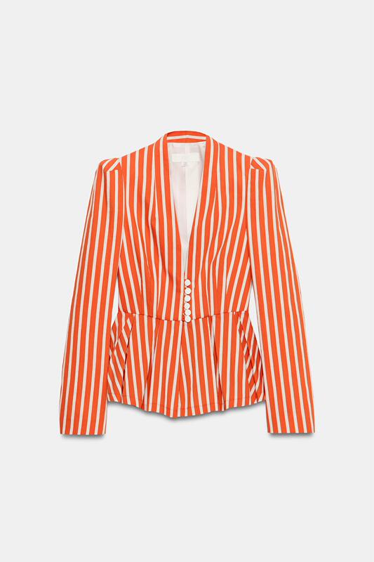 August Zara Domestic Genuine Product Purchasing Agent 7930598 Women's Clothing Striped Slim-Fit Blazer 7930/598 August Zara Domestic Genuine Product Purchasing Agent 7930598 Women's Clothing Striped Slim-Fit Blazer 7930/598