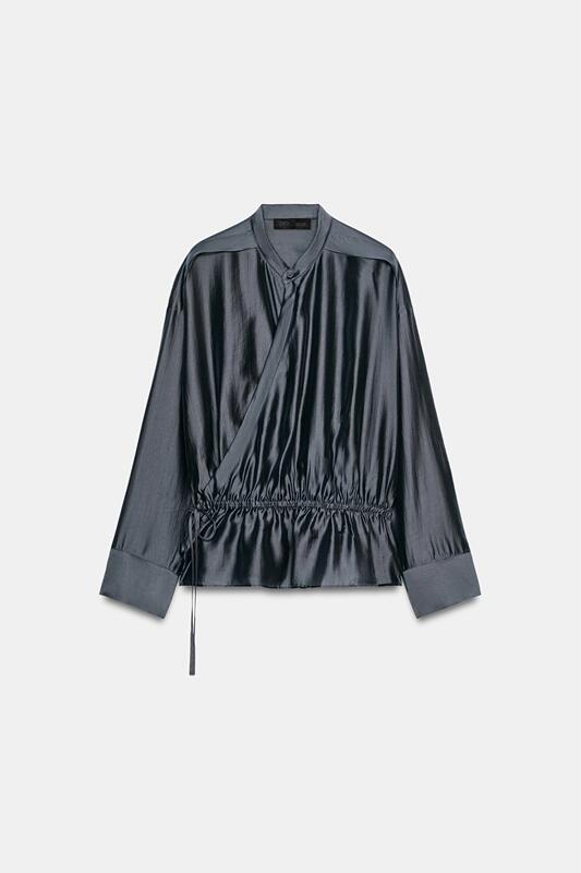 July Zara Domestic Genuine Product Purchasing Agent 4786/184 Women's Double-Breasted Drapey Shirt 4786184 July Zara Domestic Genuine Product Purchasing Agent 4786/184 Women's Double-Breasted Drapey Shirt 4786184