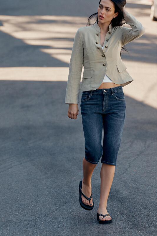 July Zara Domestic Genuine Product Purchasing Agent 2010/716 Women's Round-Neck Rugged Buttoned Blazer 2010716 July Zara Domestic Genuine Product Purchasing Agent 2010/716 Women's Round-Neck Rugged Buttoned Blazer 2010716