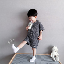 Cosy childrens sleeping clothes men and women Babys home Comforts Comfort Shirt Shorts Suit Foreign Air Two Sets