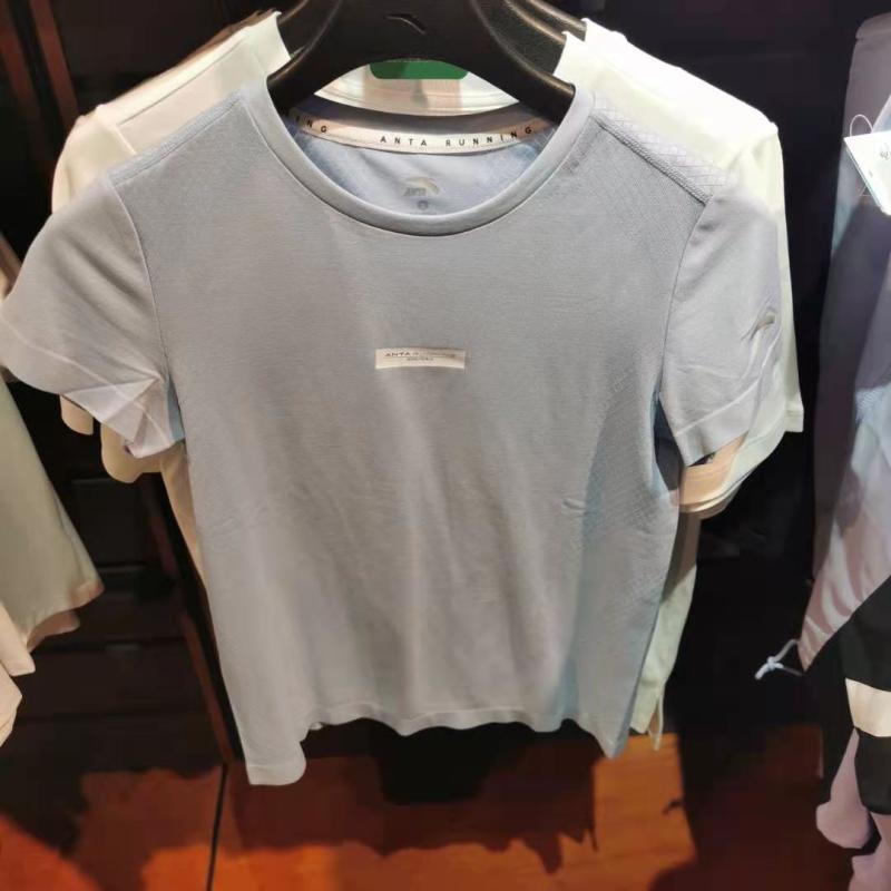 Anta Women's 2021 Summer New Fashion Casual T-Shirt Hooded Short Sleeve Knitted Shirt 162125118