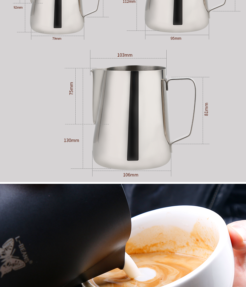 Sharp-nosed eagle miệng thép không gỉ kéo cup dài miệng dày kéo hoa xi lanh vòng miệng kéo chậu hoa fancy thiết bị cà phê