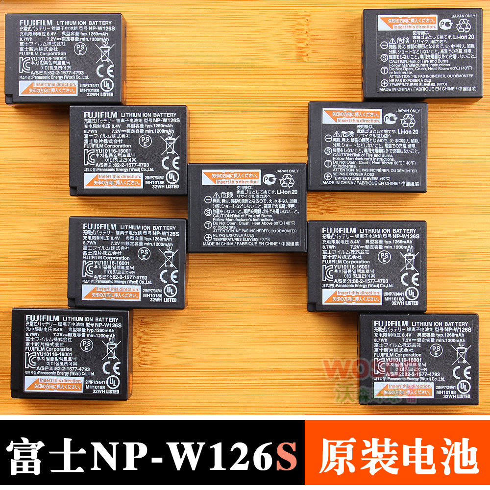 Fuji X-Pro1 2 E2 E2 A5 S10 T10 T10 X100F X100F NP-W126S NP-W126S camera original battery