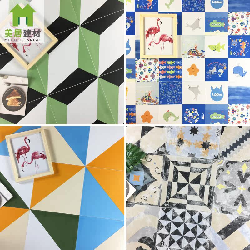 Makeup Room Tile Milk Tea Shop Personality Dining Room Background Kitchen color Flower Solid Wall Brick Art Flower Brick 300