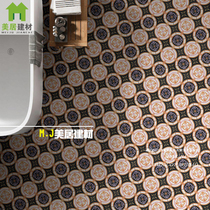Retro American Tile Restaurant Balcony Toilet Kitchen Personality Parquet Art INS Flowers Brick Wall Floor Brick 250