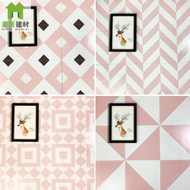 Nordic Pink Art Small Flower Brick Kitchen Dining Room Balcony Toilet Floor Tiles Background Wall Brick 300 Anti Slip Tiles