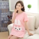 Summer lady cotton ngắn tay váy ngủ hoạt hình mùa xuân dễ thương cộng với phân bón XL cotton béo mm mùa thu và đồ ngủ mùa đông áo đầm đẹp