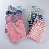 Nini Ke Mei Yabi suit children plus velvet autumn pants boys and girls to keep warm baby autumn and winter underwear