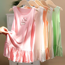 Childrens sling dress modal dress ultra-thin summer baby vest dress fresh girl princess nightdress