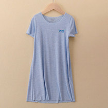 Childrens Pajamas Modal Boys Summer Thin Nightdress Middle Children Short Sleeve 2345678 Years Old Boy T-shirt No trace