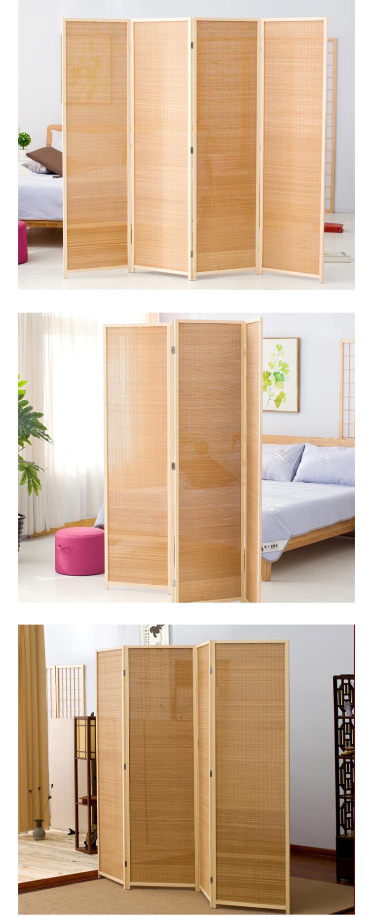 Vách ngăn màn hình phòng khách thời trang Nhật Bản hiên khách sạn bằng gỗ gập màn hình gập màn hình ghế ngồi màn hình tre đơn giản - Màn hình / Cửa sổ bình phong gỗ