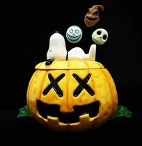 (Spot)kaws Snoopy Ceramic Cookie Jar 2012 Pumpkin Candy Jar Ornament