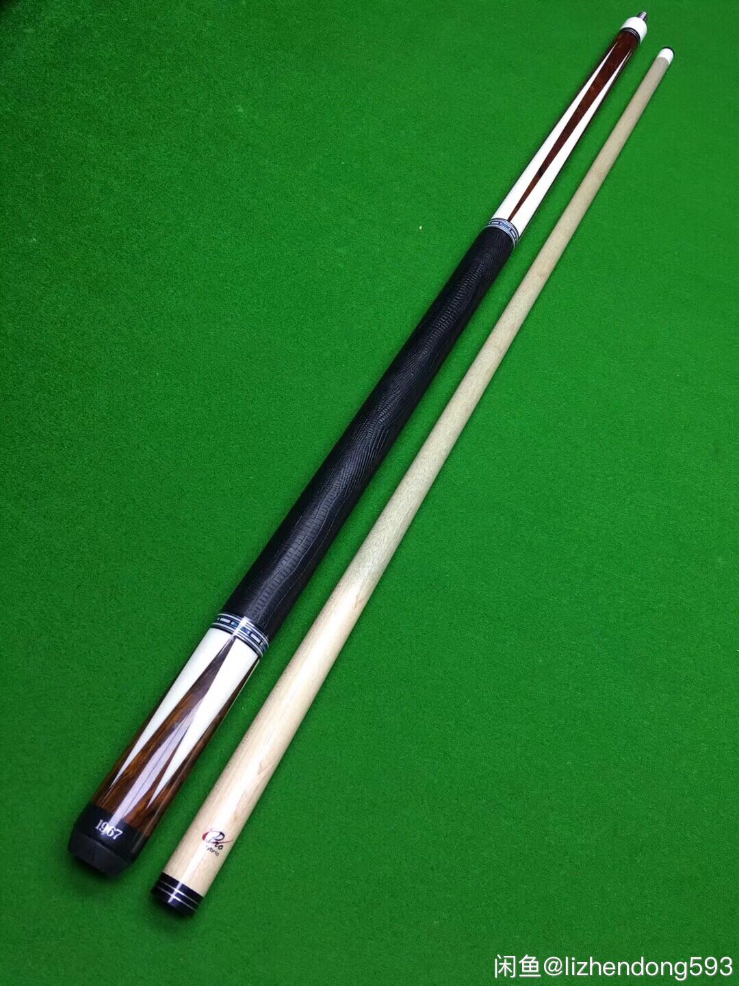 Second-hand billiard cues Global 1967 Chinese billiard cues black 8 cues black eight American big head nine-ball pool cues