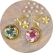 Original * Red Maple · Cui Zhidi Butterfly * Glue Double Side Necklace-The background color can be changed-Lolita accessories-Light LO