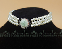 Original * Porcelain Flower Marriage * Three-layer Pearl choker Collar-CLA Lolita Necklace-Multi-color