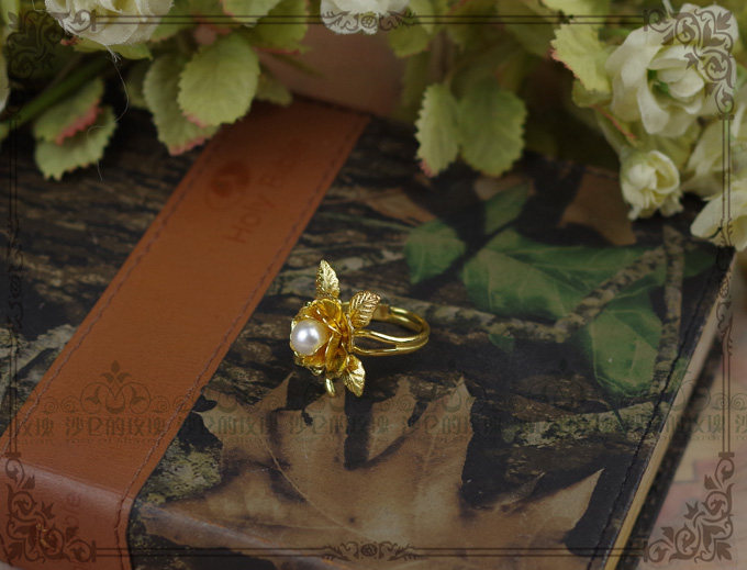 Original * Golden Rose * Rosary Blossom Pearl Ring-Classical Lolita accessories -68