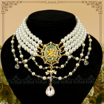 * Rose in the mirror * Heavy Industry Glue Glue multi-layer pearl necklace-CLA Lolita Tea Party