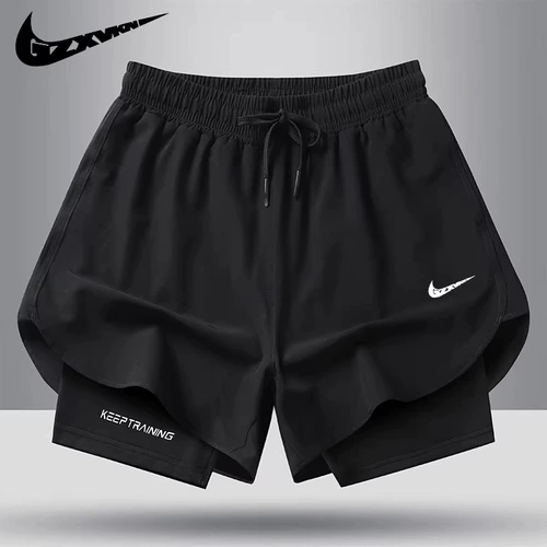 Спортивные шорты, спортивные леггинсы с шортами, комплект, баскетбольные летние штаны для тренировок, быстросохнущий комбинезон для спортзала, для бега