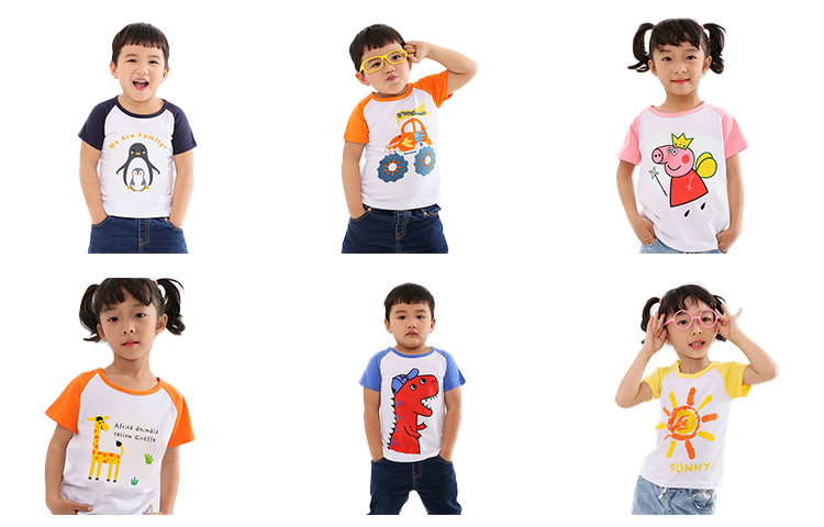 Quần áo trẻ em mới 2018 trẻ em mùa hè của t-shirt ngắn tay nam cotton boy mùa hè Hàn Quốc phiên bản của áo sơ mi nữ bé Wang Wang đội