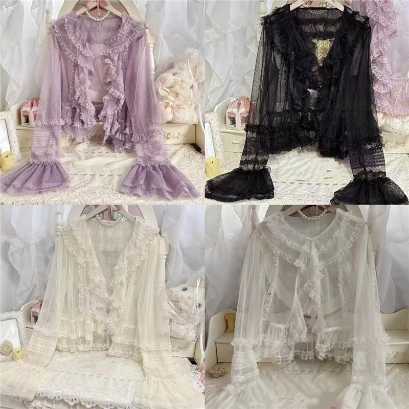 Sunflower Lolita Flower Wall Series Cardigan with Sun Protection Top Sunflower Lolita Flower Wall Series Cardigan with Sun Protection Top
