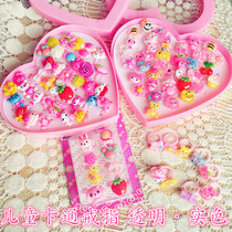 Korean childrens ring cartoon ring cute little ring childrens jewelry resin ring girl gift toy